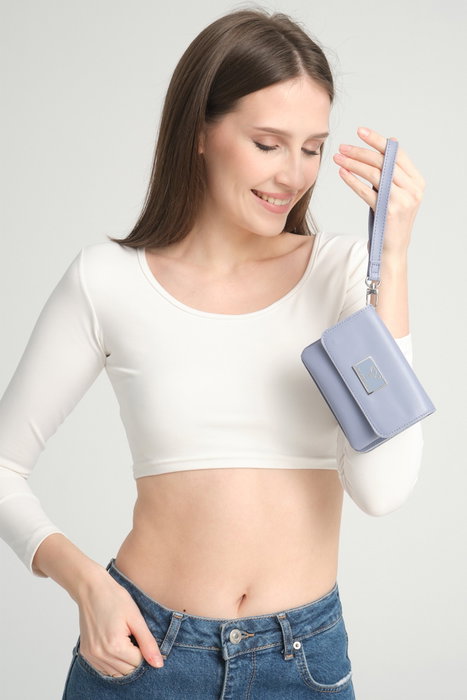Zoozie Bags Cartera de Mujer Azul Bebé Piel PU Elegante Sofisticada Ideal Regalo